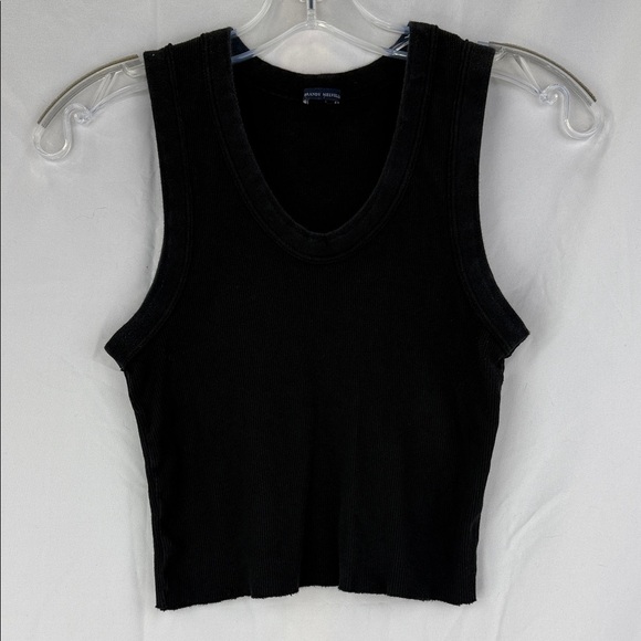 Brandy Melville Tops - Brandy Melville Women’s Girls Juniors Black Cropped Ribbed 100% Cotton Tank Top